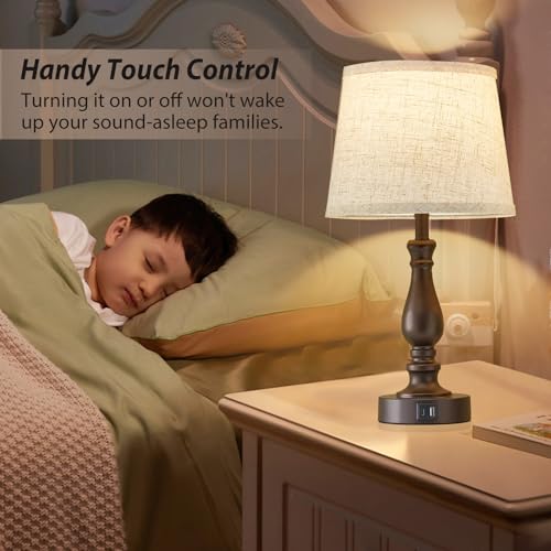 Table Lamps for Bedrooms Set of 2 (2 Count)