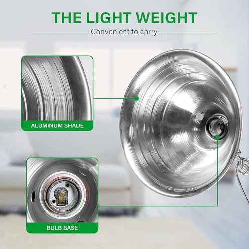 Clamp Light with 8.5 Inch Adjustable Aluminum Reflector (2 Count)