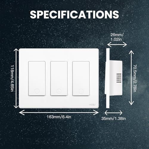 Star Ring WiFi Smart Light Switch (3 Count)