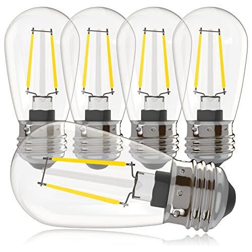 5 Pack 2W S14 Replacement LED Bulbs (5 Count)