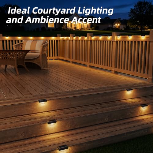 12 Pack Solar Deck Lights Outdoor