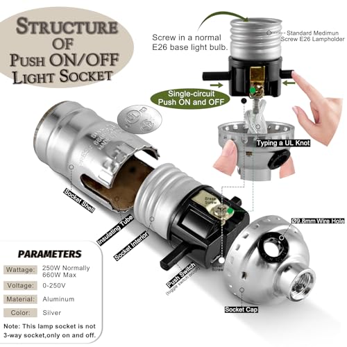 Lamp Socket with Push ON