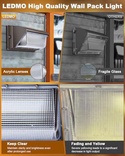 LED Wall Pack Light Size Update Dusk to Dawn Lighting 120W