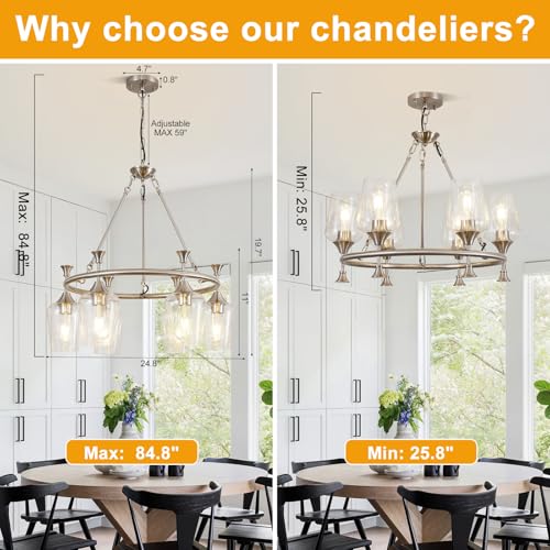 25" Modern Chandelier for Dining Room