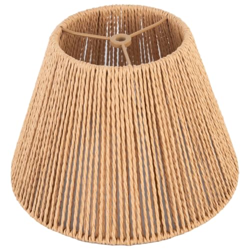 Boho Rattan Lamp Shade Small Bell Lampshade 6" Top X 10" Bottom X 7.5" High