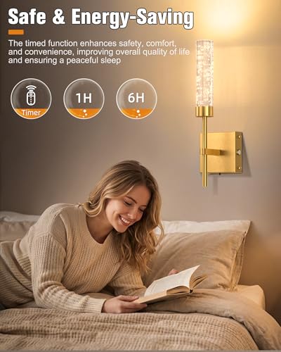 Crystal Inspired Bubble Wireless Wall Sconces (2 Count)