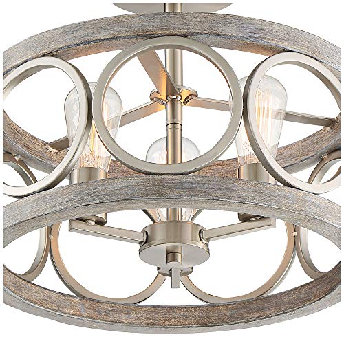 Salima 16" Wide Nickel Gray Wood 3