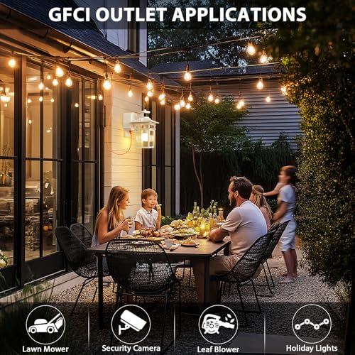 Motion Sensor Porch Light with GFCI Outlet (2 Count)