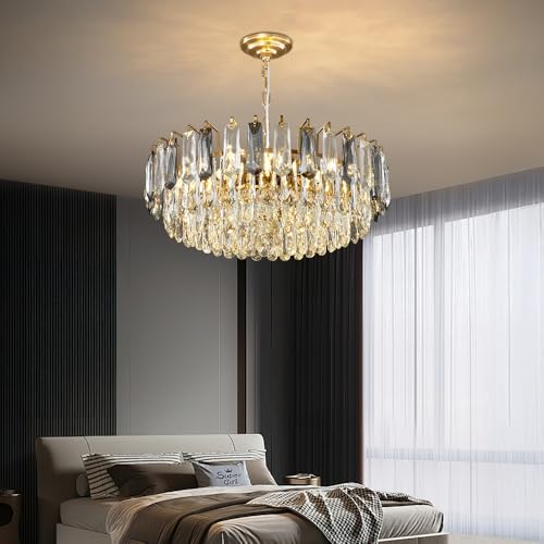 23.6" Modern Crystal Chandelier Gold 3