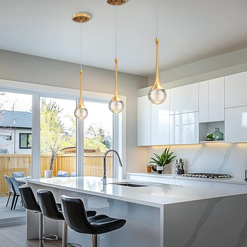 Gold Pendant Lights Kitchen Island