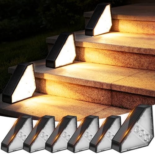 6 Pack Solar Step Lights 100 Lumen Ultra Bright (6 Count)