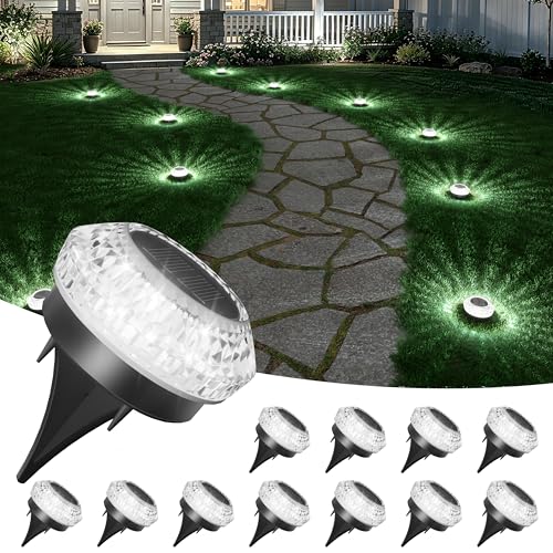 Mini Solar Ground Lights Outdoor (12 Count)
