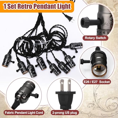 1 Pcs Pendant Light Sockets Cord Kit