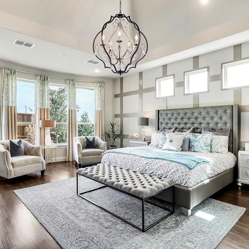 Black Crystal Chandeliers for Dining Room