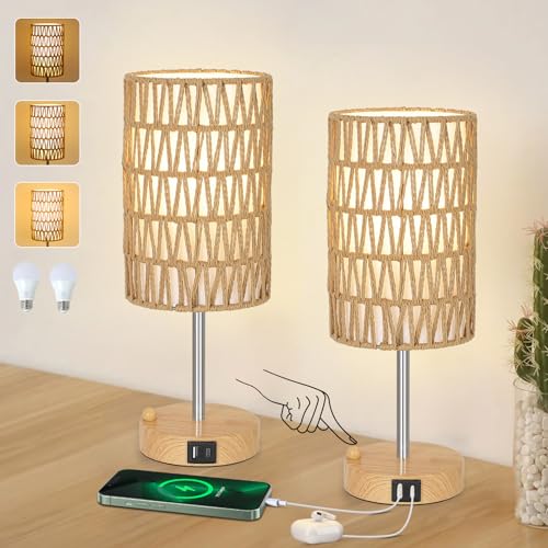 Bedside Lamps Set of 2 with Bulb (2 Count)