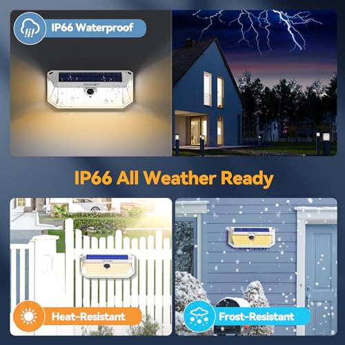 416 LED Solar Lights Outdoor Motion Sensor Waterproof 4200lm (2 Count)