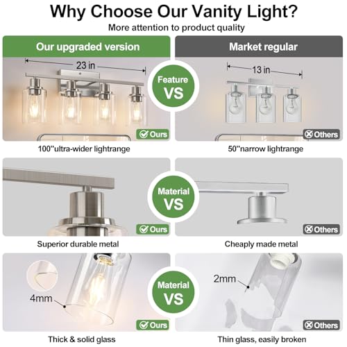 4 Light Bathroom Light Fixtures