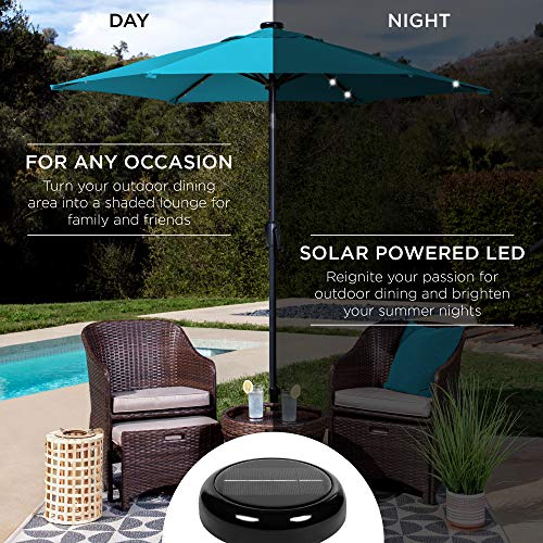 7.5ft Solar Umbrella LED Lighted Patio Umbrella