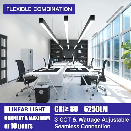 4FT LED Linear Light Fixture (2 Count)