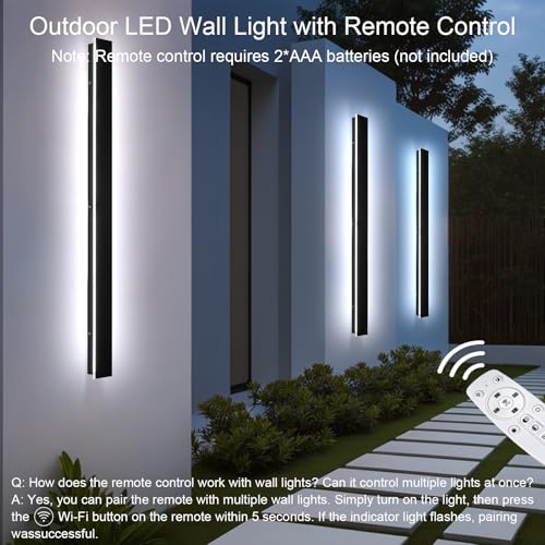 Modern Outdoor Wall Lights (2 Count)