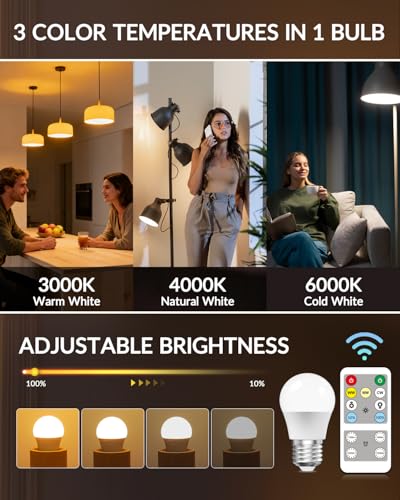E26 LED Light Bulb with Remote Control (2 Count)