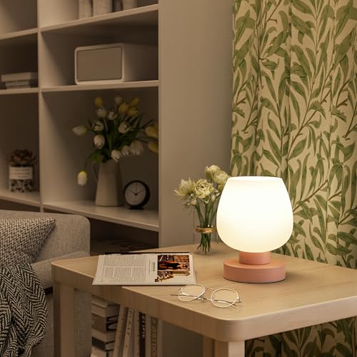 Pink Touch Table Lamp for Nightstand