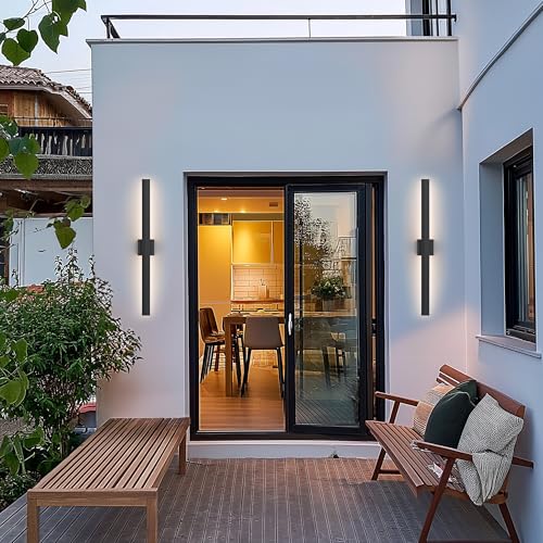 Aluminum 39 in Long Outdoor Wall Light Fixture