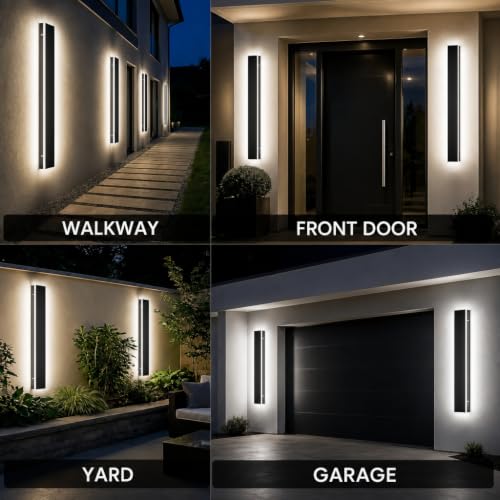 4.33In Wide Modern Outdoor Wall Light for Garage