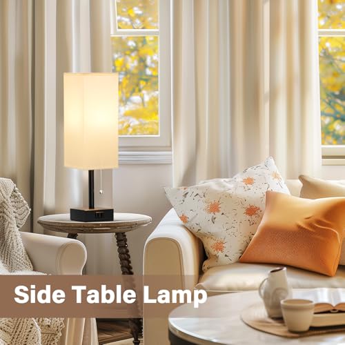 White Bedside Lamps for Bedroom Set of 2 (2 Count)