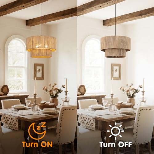 18 Inch Large Rattan Woven Pendant Light