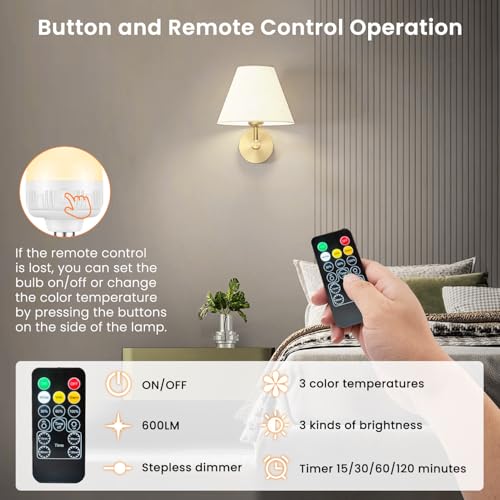 2Packs E12 Rechargeable Light Bulbs with Remote Control