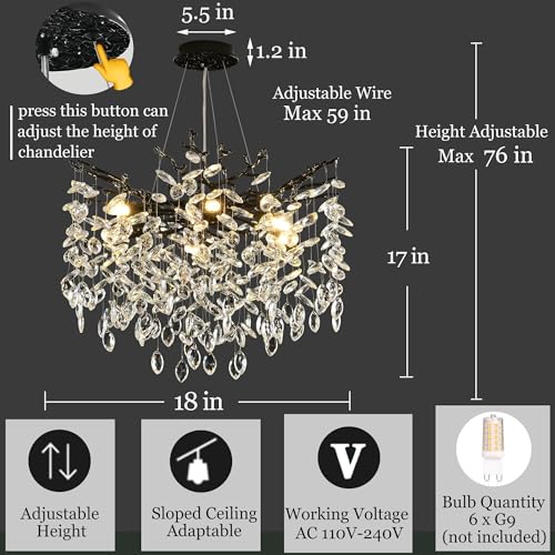 Modern Crystal Tree Branch Chandelier