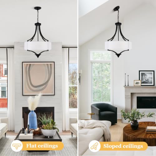 19.7" Drum Chandelier for Dining Room 6