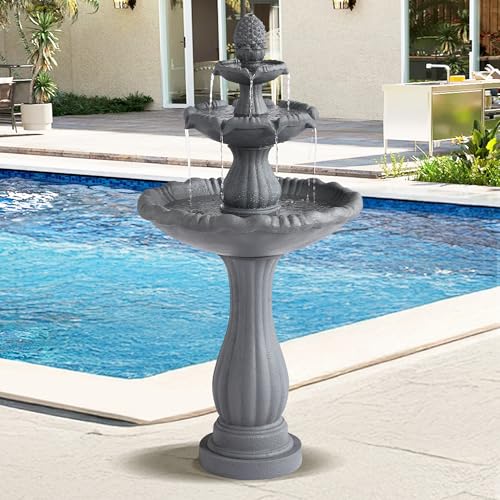 47.4"H Italian Outdoor Garden Water Fountain