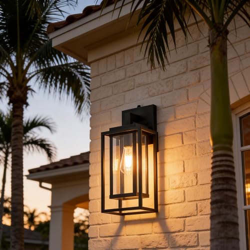 18" Dusk to Dawn Double Cage Outdoor Wall Light