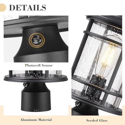 14.9 Inch Dusk to Dawn Outdoor Lamp Post Light