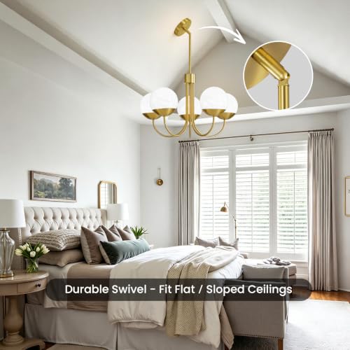 21.7" Modern Gold Chandelier