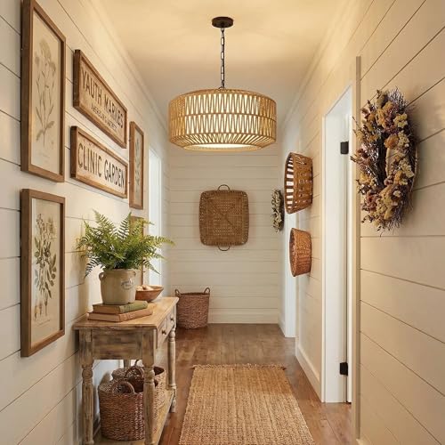 9" 52" Height Adjustable Farmhouse Chandelier Light Fixture
