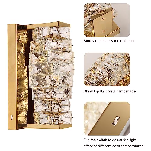Gold Crystal Wall Sconce