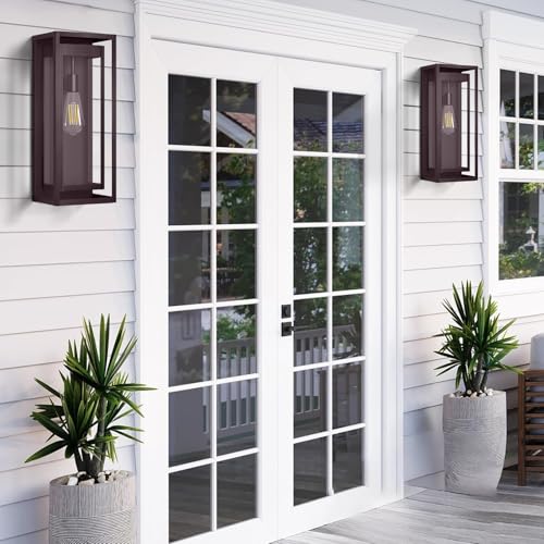 19 Inch Bronze Outdoor Wall Light Fixtures