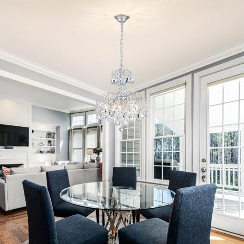 5 Light Crystal Chandelier Pendant Ceiling Light Modern Lighting Fixture for Bedroom Hallway Bar Kitchen Bathroom