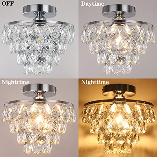 Mini Crystal Chandelier Ceiling Light Small