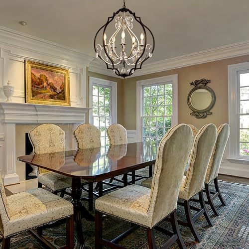Black Crystal Chandeliers for Dining Room