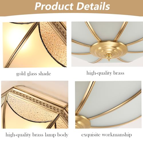 Vintage Style Brass Ceiling Light Fixture