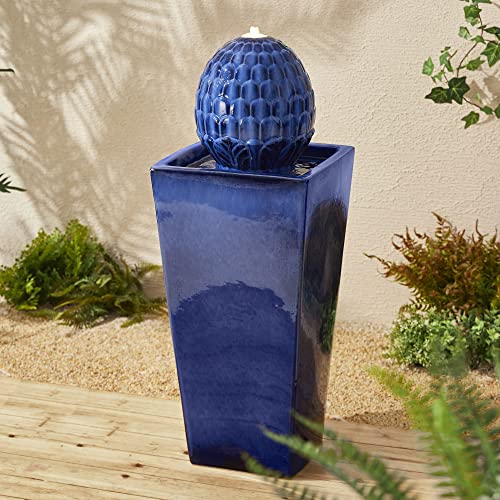 Ceramic Outdoor Water Fountain with LED Light