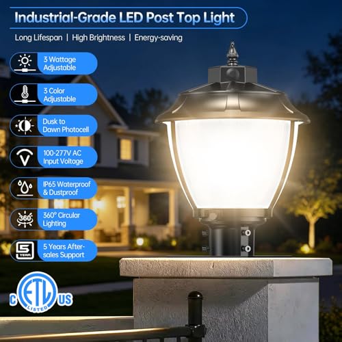 8Pack LED Post Top Light 100W (12.6 Inch)