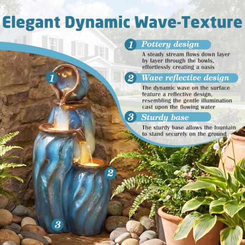 29.5" Outdoor Garden Water Fountain