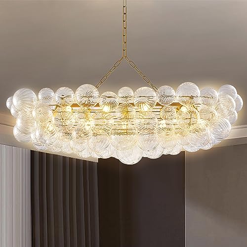 Nordic Bubble Ball Swirled Glass Chandelier