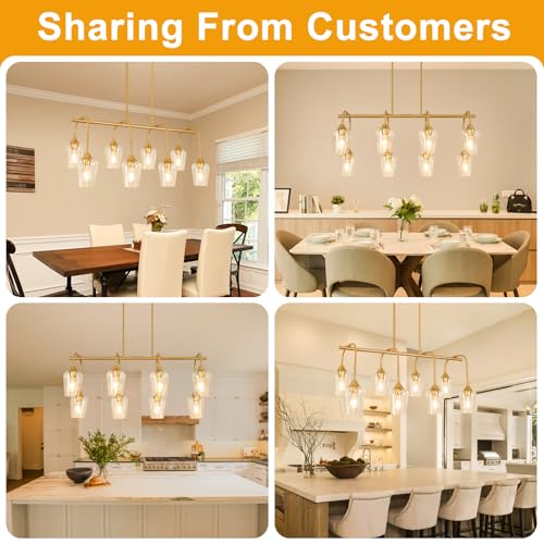 38" Gold Chandelier for Dining Room