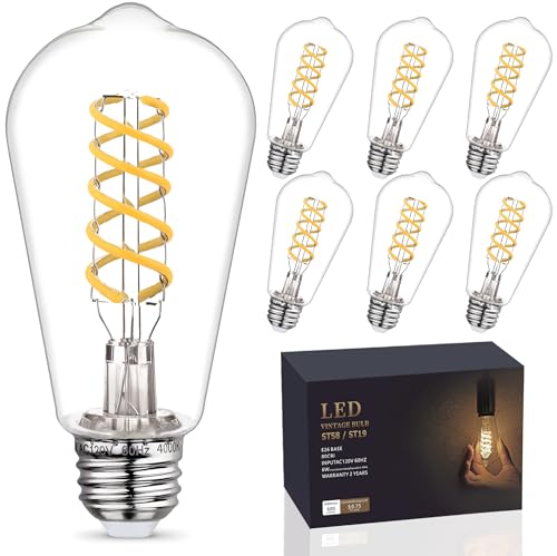 6Pack Dimmable Vintage LED Edison Bulbs (6 Count)